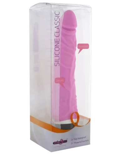 Gode vibrant Slim Silicone 15 x 4 cm rose