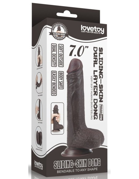 Gode Sliding Skin 13 x 3.5cm Marron