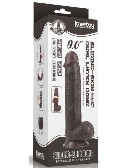 Gode Sliding Skin 18 x 4.5cm Marron