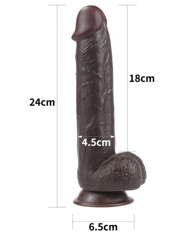 Gode Sliding Skin 18 x 4.5cm Marron
