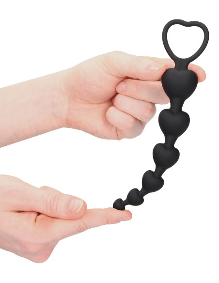 Chapelet silicone Anal Heart 15 x 3.2cm Chapelet silicone Anal Heart 15 x 3.2cm