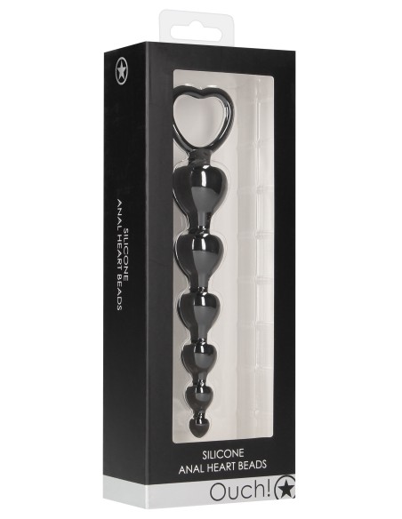 Chapelet silicone Anal Heart 15 x 3.2cm Chapelet silicone Anal Heart 15 x 3.2cm