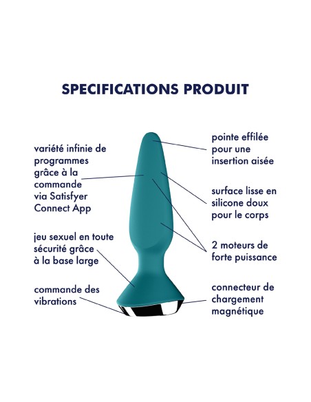 Plug Vibrant Ilicious 1 Satisfyer 10 x 3cm Turquoise