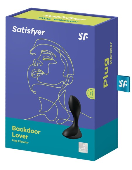 Plug vibrant Backdoor Lover Satisfyer 8 x 3cm Noir