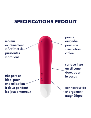 Stimulateur de clitoris Ultra Power Bullet 1 Satisfyer Rouge