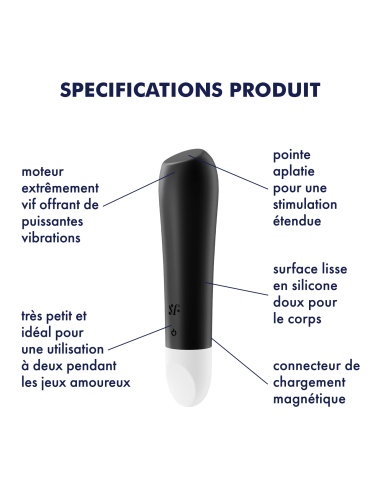 Mini Vibro Ultra Power Bullet 2 Satisfyer Noir