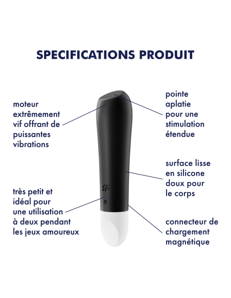 Mini Vibro Ultra Power Bullet 2 Satisfyer Noir