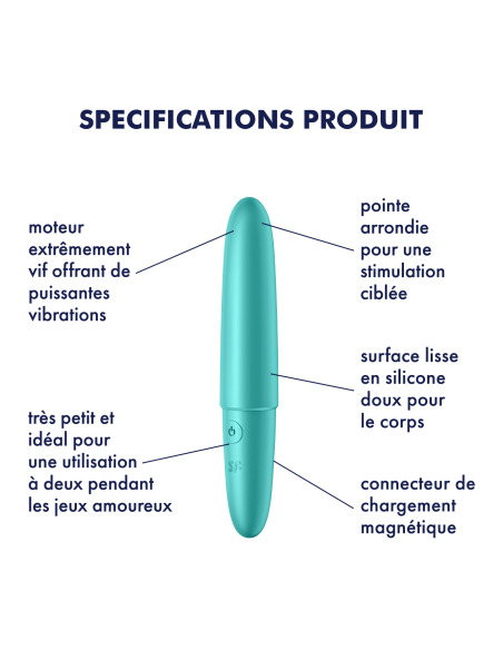 Vibro Ultra Power Bullet 6 Satisfyer Turquoise