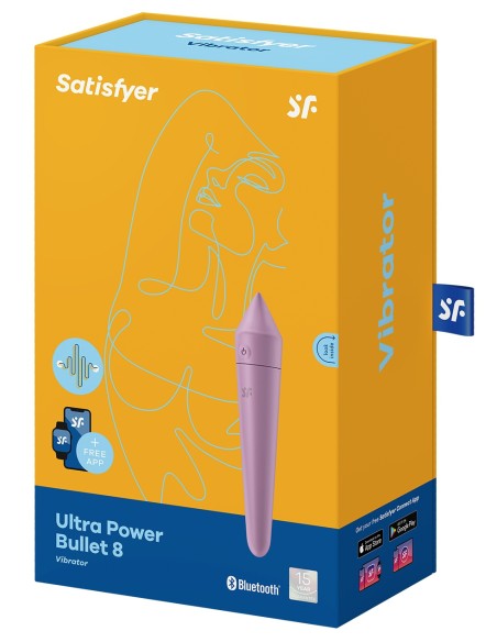 Stimulateur de clitoris Ultra Power Bullet 8 Satisfyer Lilas