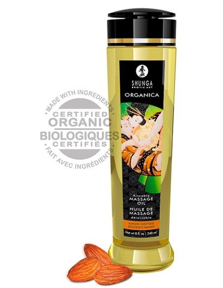 Huile de massage Bio Kissable Amande douce 240mL