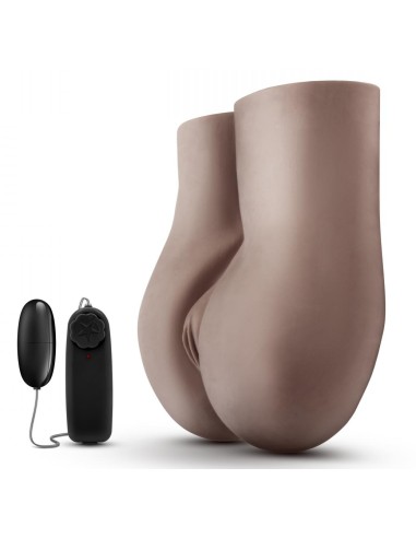 Masturbateur réaliste vibrant Fuck Me Deep Vagin et Anus Marron