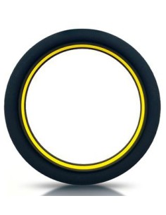 Cockring silicone Beast Ring 36mm Noir-Jaune