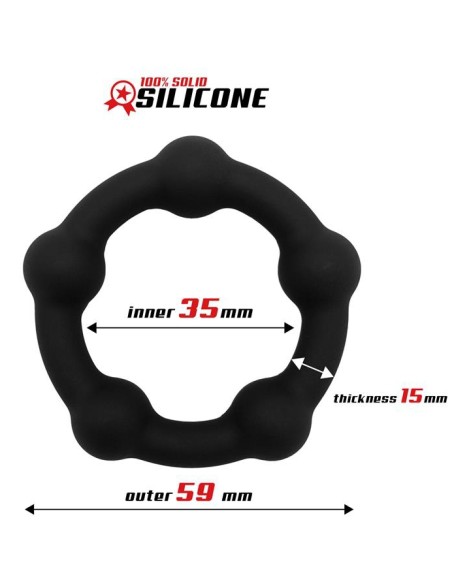 Cockring silicone Wake Up 35mm Noir Cockring silicone Wake Up 35mm Noir
