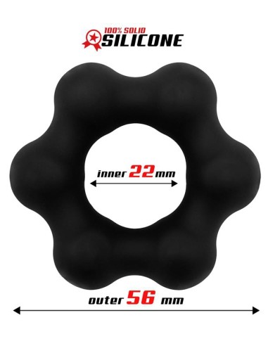 Cockring silicone Star Round 22mm