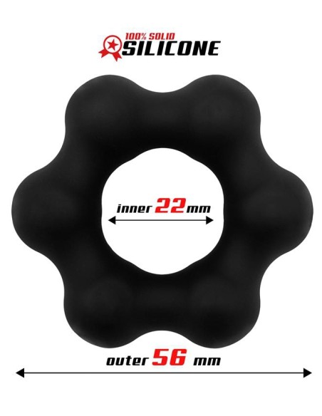Cockring silicone Star Round 22mm Cockring silicone Star Round 22mm