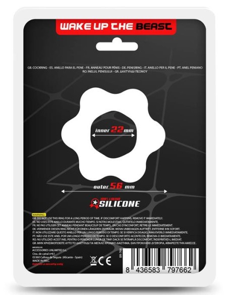 Cockring silicone Star Round 22mm Cockring silicone Star Round 22mm