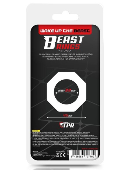 Cockring souple Polygon Noir