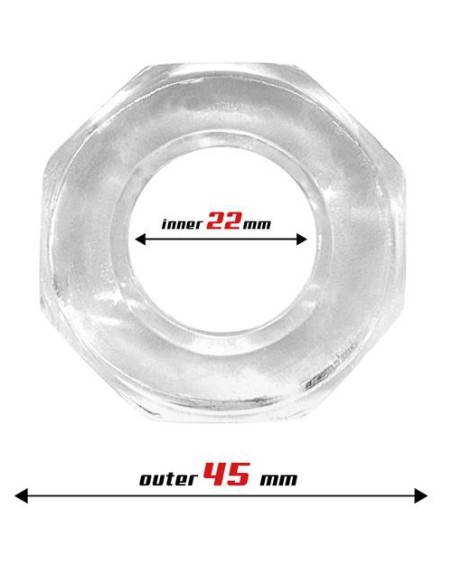 Cockring souple Polygon Transparent