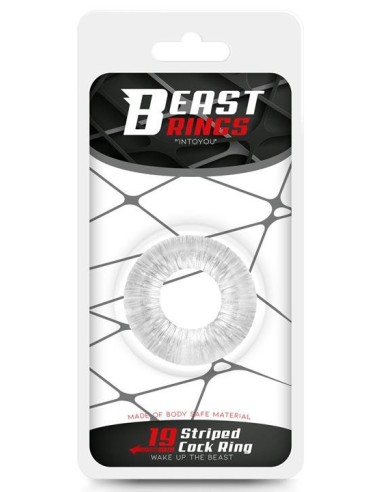 Cockring souple Striped Transparent