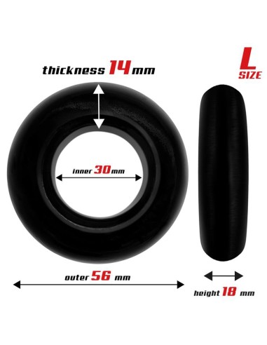 Lot de 3 cockrings souples Beast Ring Noirs