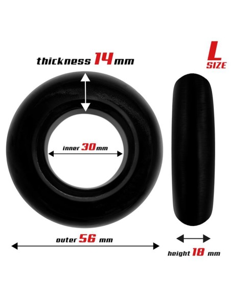 Lot de 3 cockrings souples Beast Ring Noirs