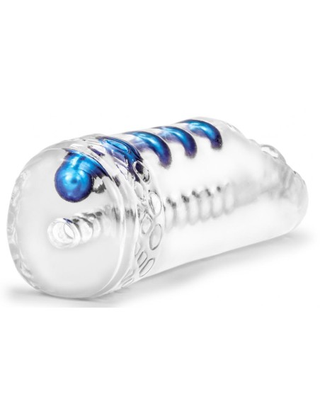 Masturbateur souple Snatch Transparent-Bleu Masturbateur souple Snatch Transparent-Bleu