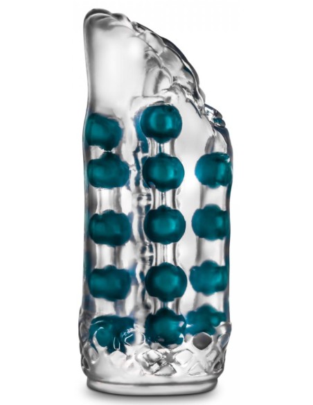Masturbateur souple Super Stroker Transparent-Bleu Masturbateur souple Super Stroker Transparent-Bleu