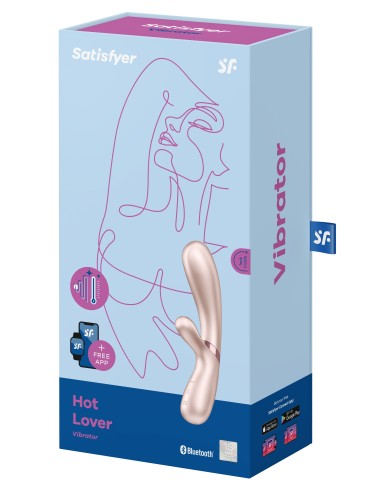 Vibro Rabbit connecté Hot Lover Satisfyer 20 x 3cm Silver