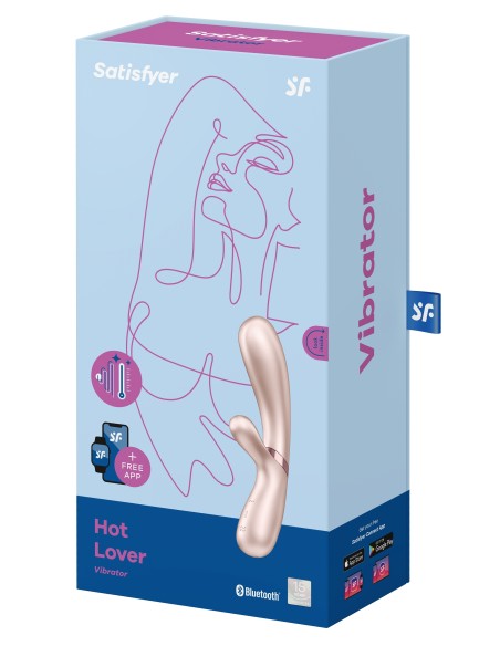 Vibro Rabbit connecté Hot Lover Satisfyer 20 x 3cm Silver
