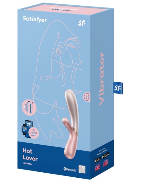 Vibro Rabbit connecté Hot Lover Satisfyer 20 x 3cm Rose