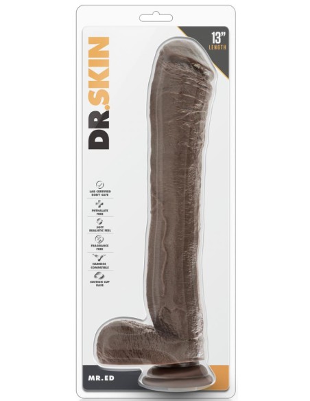 Gode réaliste mr Ed Dr Skin 28 x 5.5cm Marron