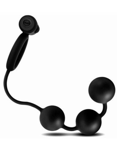 Cockring vibrant et Chapelet Anal Adventures Beads C-Ring 17 x 3.7cm