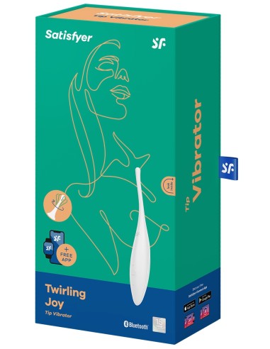 Stimulateur Twirling Joy Satisfyer 17cm Blanc