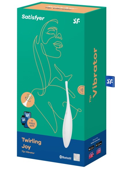 Stimulateur Twirling Joy Satisfyer 17cm Blanc
