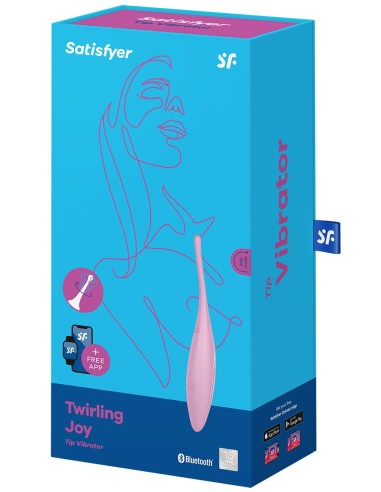 Stimulateur connecté Twirling Joy Satisfyer 17cm Rose