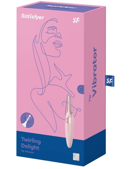 Stimulateur Tirling Delight Satisfyer 17cm Rose Stimulateur Tirling Delight Satisfyer 17cm Rose
