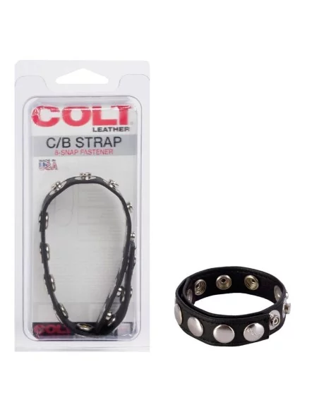 Anneau en cuir pour le sexe 8 Pressions