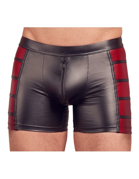 Boxer long VEGA Noir-Rouge