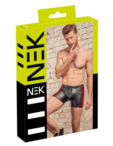 Boxer long VEGA Noir-Rouge