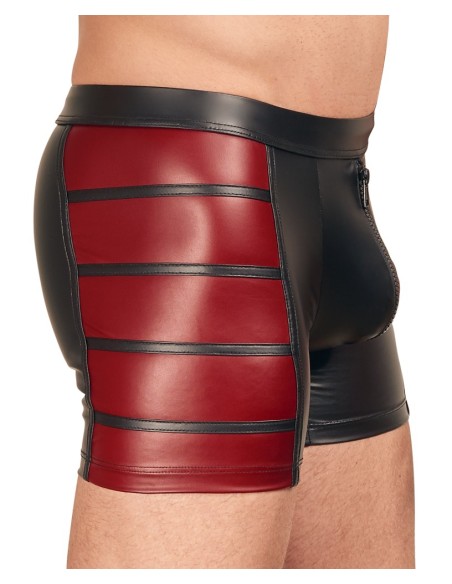 Boxer long VEGA Noir-Rouge