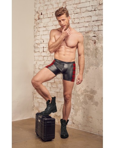 Boxer long VEGA Noir-Rouge