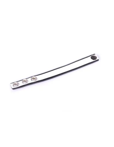 Anneau Pénien Cuir Blanc 3 pressions