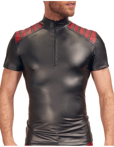 T-shirt VEGA Noir-Rouge