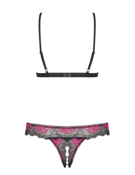 Ensemble Tulia Cupless 2 Pièces Noir-Rose