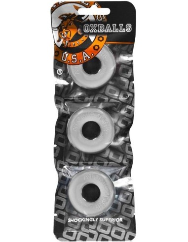 Pack de 3 mini cockrings Oxballs transparents