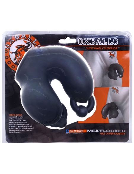 Gaine de pénis Oxballs MeatLocker 10 x 4cm Noir Gaine de pénis Oxballs MeatLocker 10 x 4cm Noir