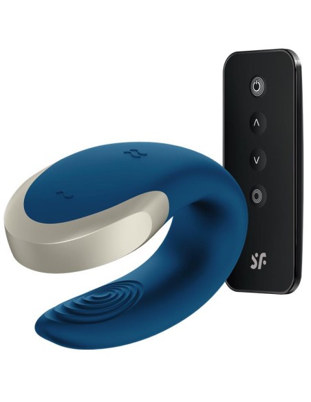 Stimulateur connecté DOUBLE LOVE LUXURY Bleu Stimulateur connecté DOUBLE LOVE LUXURY Bleu
