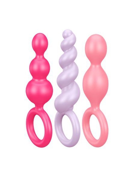 Kit 3 Plugs Silicone Booty Call Satisfyer 9.5 x 2.5cm Roses Kit 3 Plugs Silicone Booty Call Satisfyer 9.5 x 2.5cm Roses