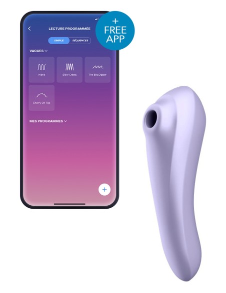 Stimulateur de clitoris connecté DUAL PLEASURE Mauve