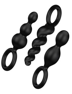 Kit de 3 plugs Silicone Booty Call Satisfyer 9.5 x 2.5cm